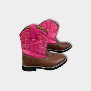 Itasca Girls Western Buckaroo Cowboy Boots Deputy Pink 4